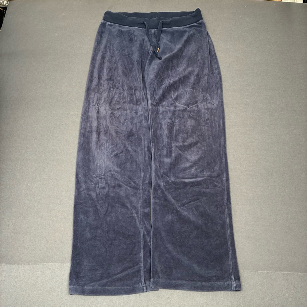 Sarah Johnson Juicy Couture-Like Navy Blue Velour Sweatpants Size 30x29 M